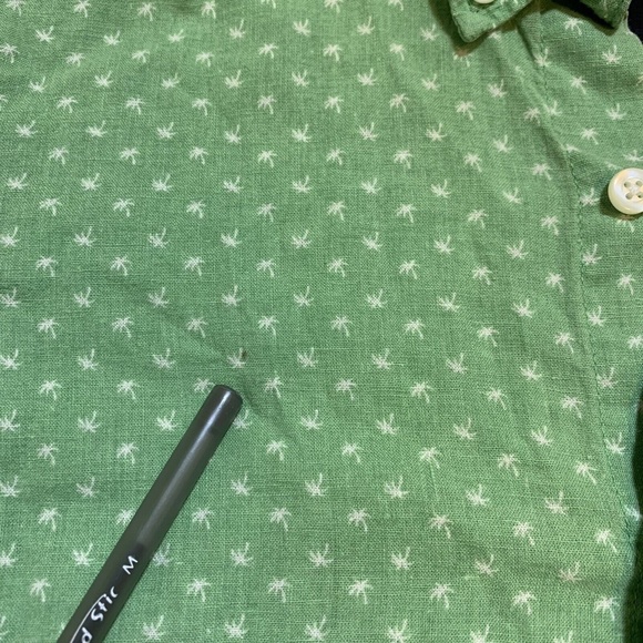 Gap Button-Down Men's Green Classic Fit Palm Trees Long Sleeve Shirt Size XS - Picture 3 of 9